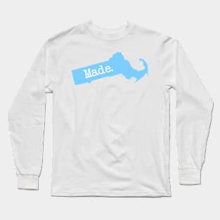 Massachusetts Made MA Blue Long Sleeve T-Shirt